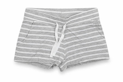 H&M Girls Grey Striped  Sweat Shorts Size 8-9 Years