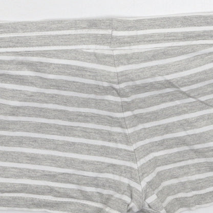 H&M Girls Grey Striped  Sweat Shorts Size 8-9 Years