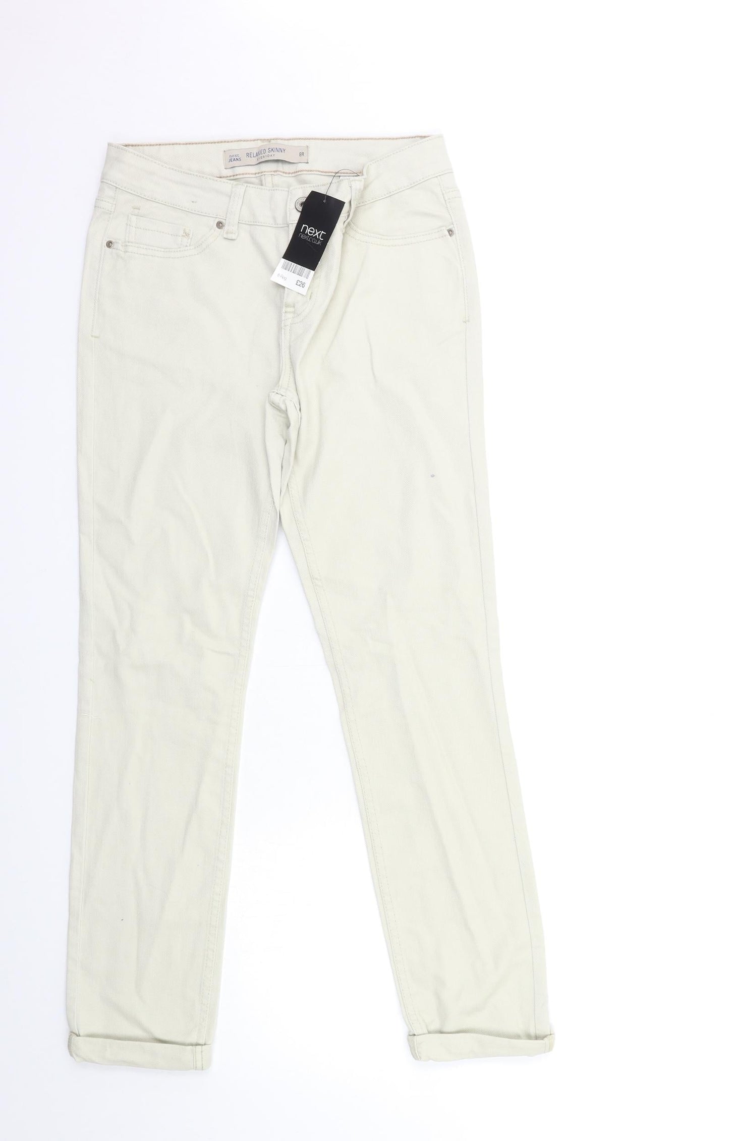 NEXT Womens Beige  Denim Skinny Jeans Size 8 L28 in