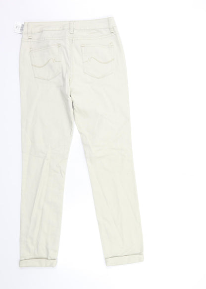 NEXT Womens Beige  Denim Skinny Jeans Size 8 L28 in