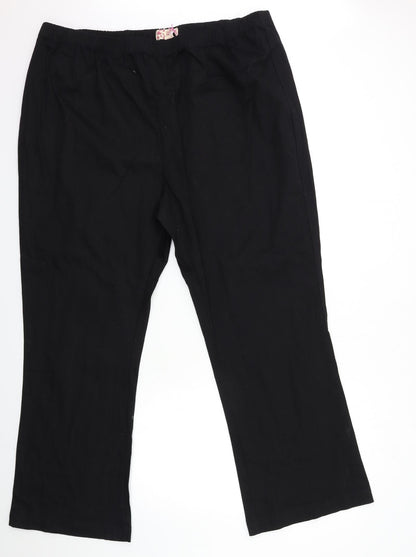 Fabric Womens Black   Trousers  Size 30 L30 in