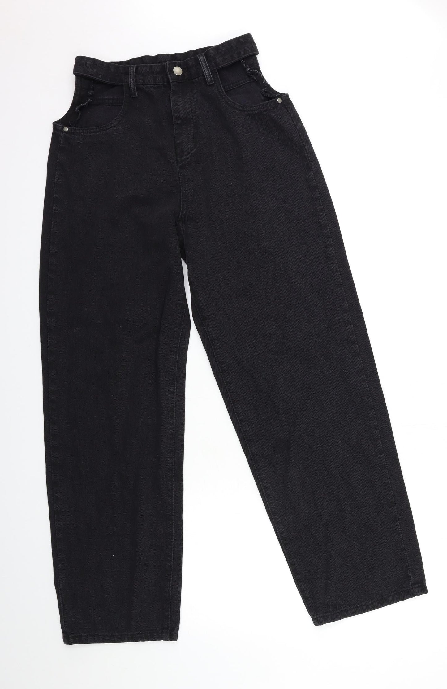 Womens UK Size 26 in Preworn Regular Fit Straight Black Jeans