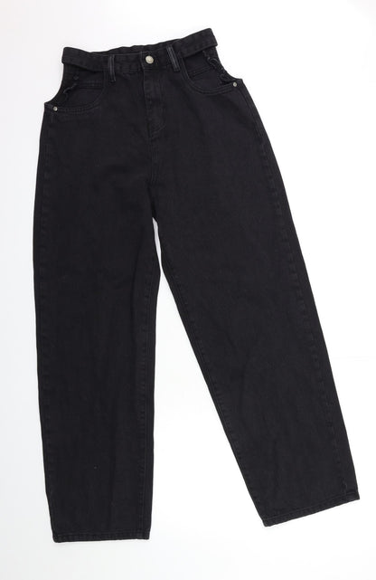 Womens UK Size 26 in Preworn Regular Fit Straight Black Jeans