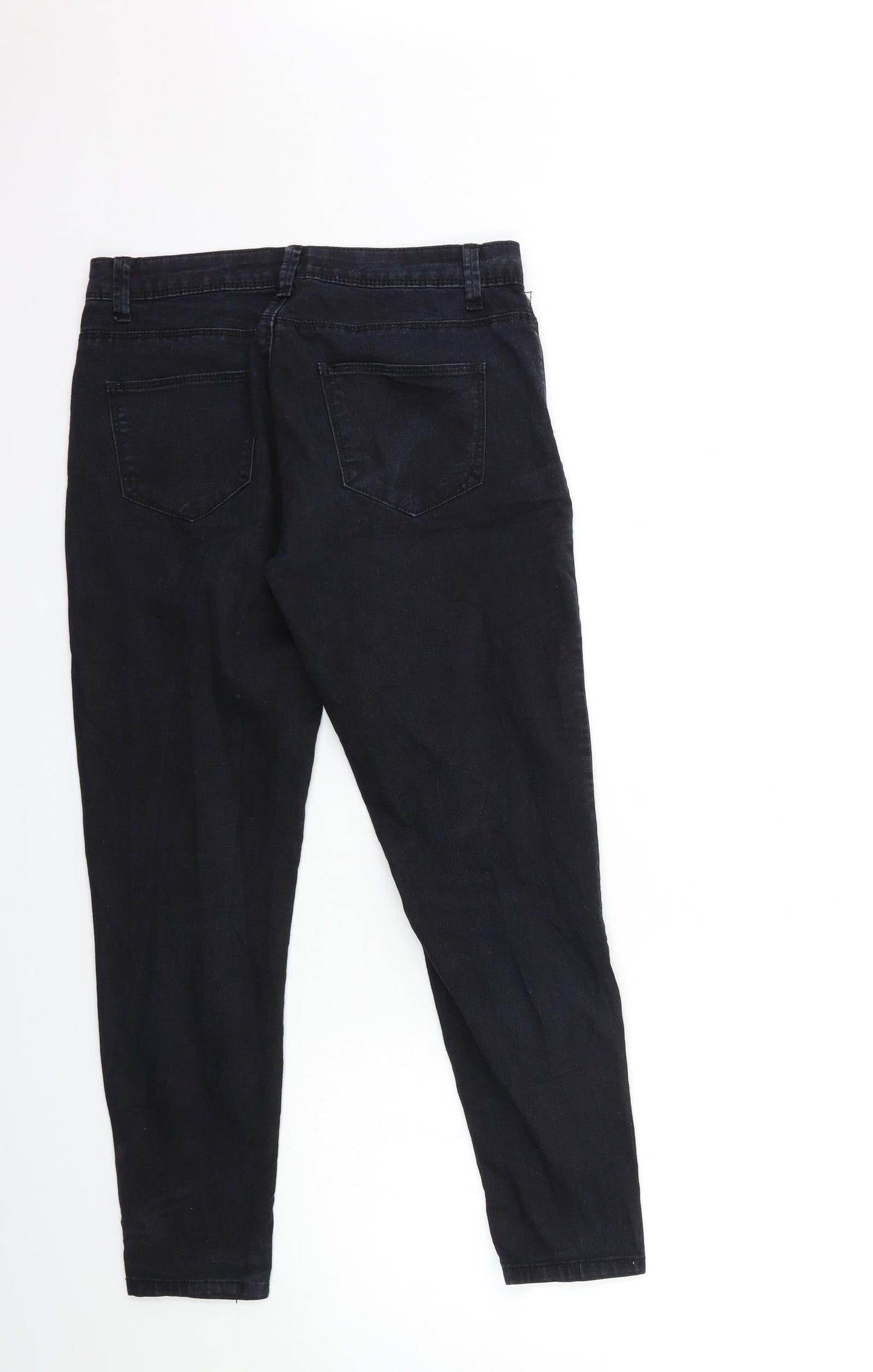 Denim & Co. Womens Black  Denim Skinny Jeans Size 8 L25 in