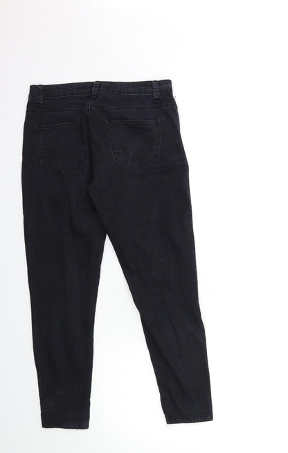 Denim & Co. Womens Black  Denim Skinny Jeans Size 8 L25 in