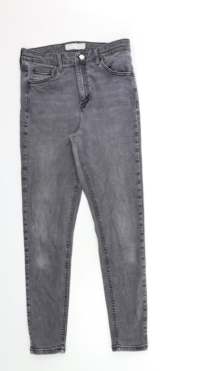Topshop Womens Grey  Denim Skinny Jeans Size 28 in L27 in