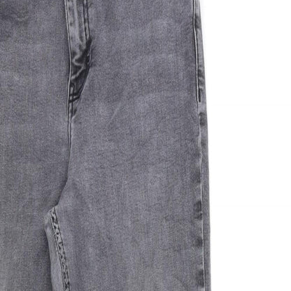Topshop Womens Grey  Denim Skinny Jeans Size 28 in L27 in