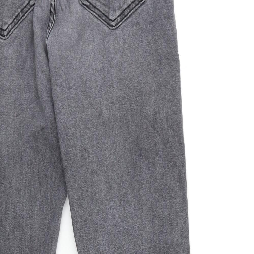 Topshop Womens Grey  Denim Skinny Jeans Size 28 in L27 in