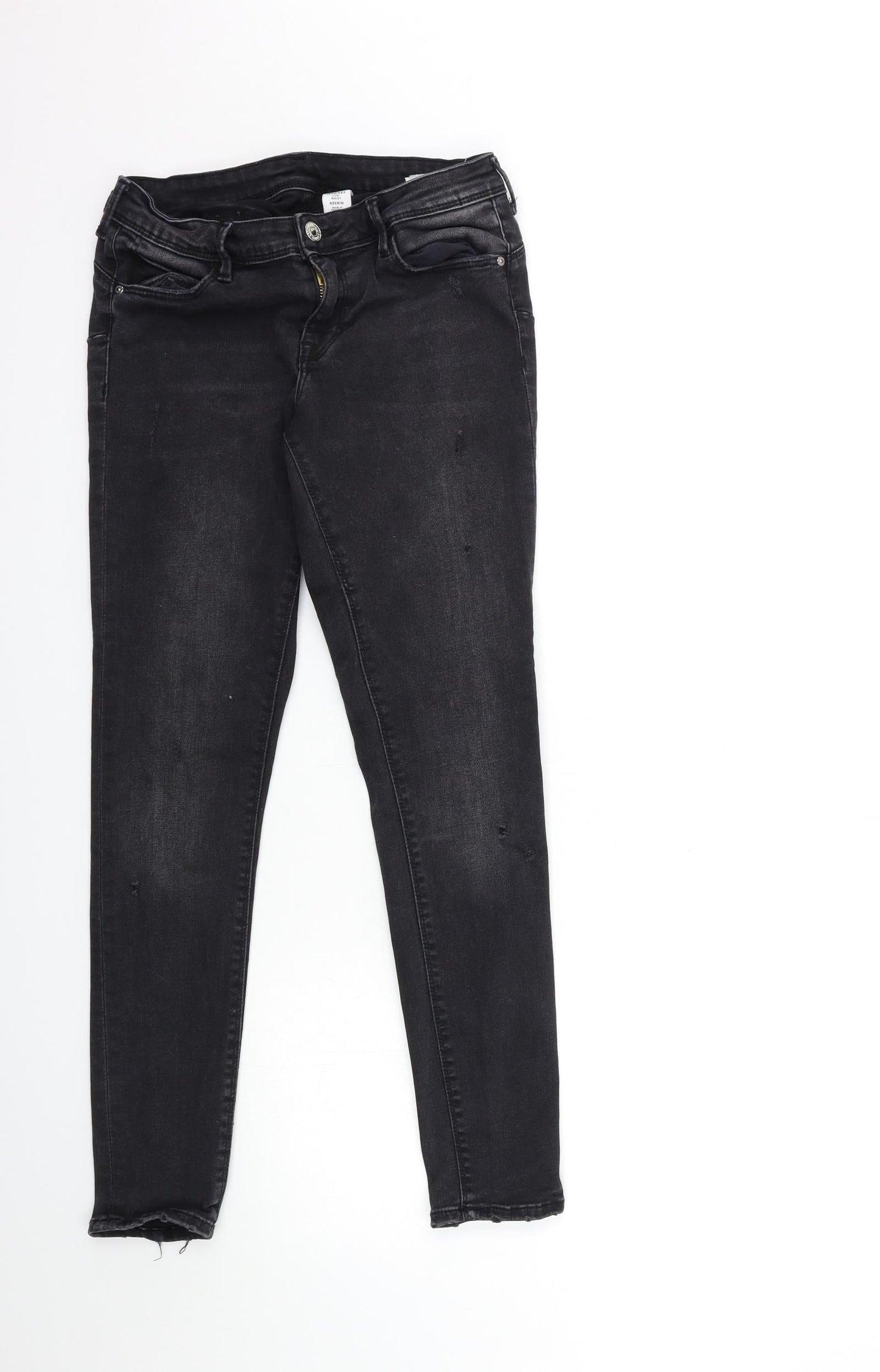 Womens UK Size 29 in H&M Regular Fit Skinny Black Jeans