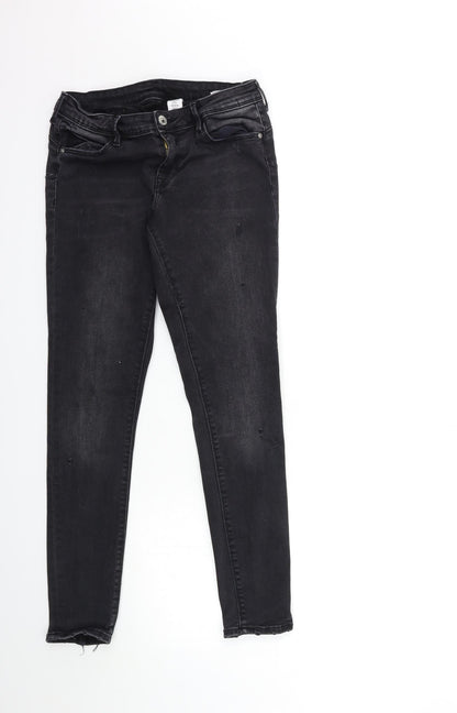 Womens UK Size 29 in H&M Regular Fit Skinny Black Jeans