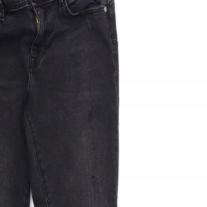 Womens UK Size 29 in H&M Regular Fit Skinny Black Jeans