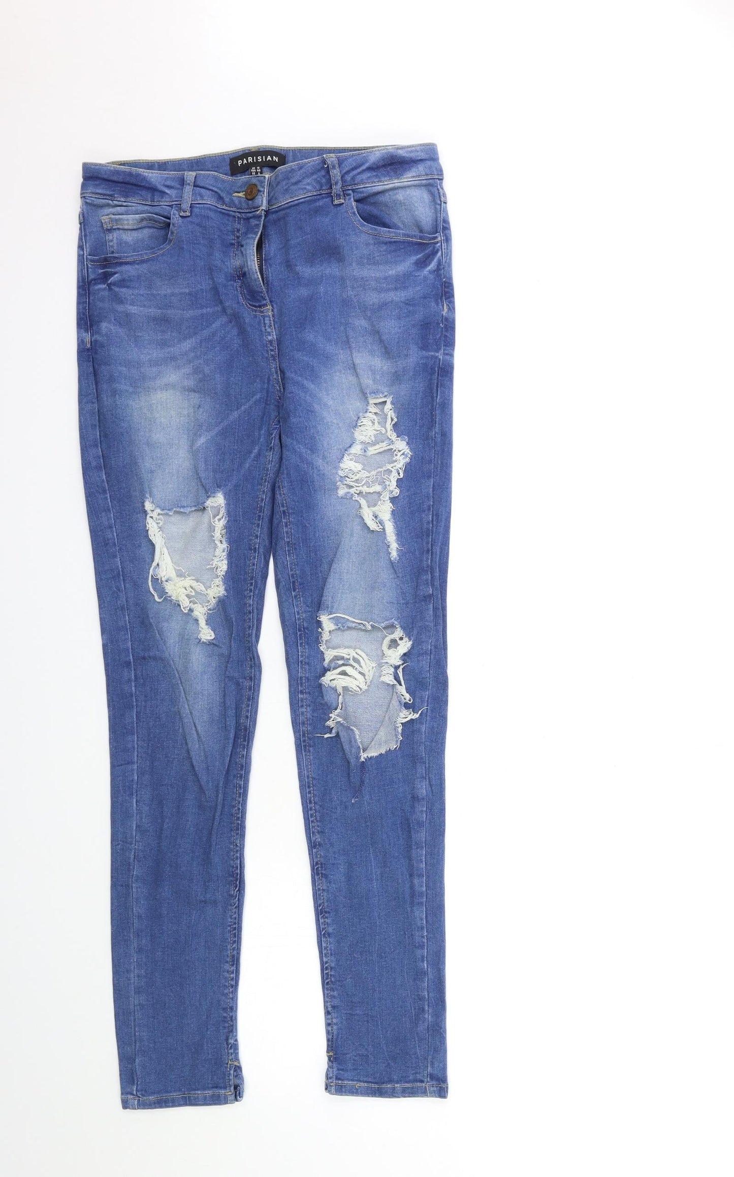 PARISIAN SIGNATURE Womens Blue  Denim Skinny Jeans Size 12 L30 in