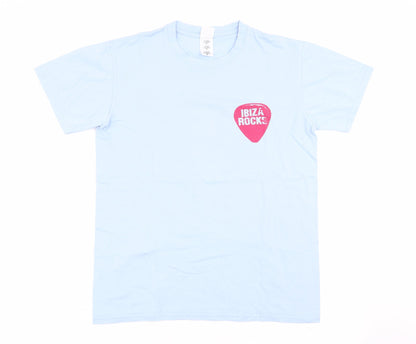 Mens UK Size M Gildan Blue  T-Shirt