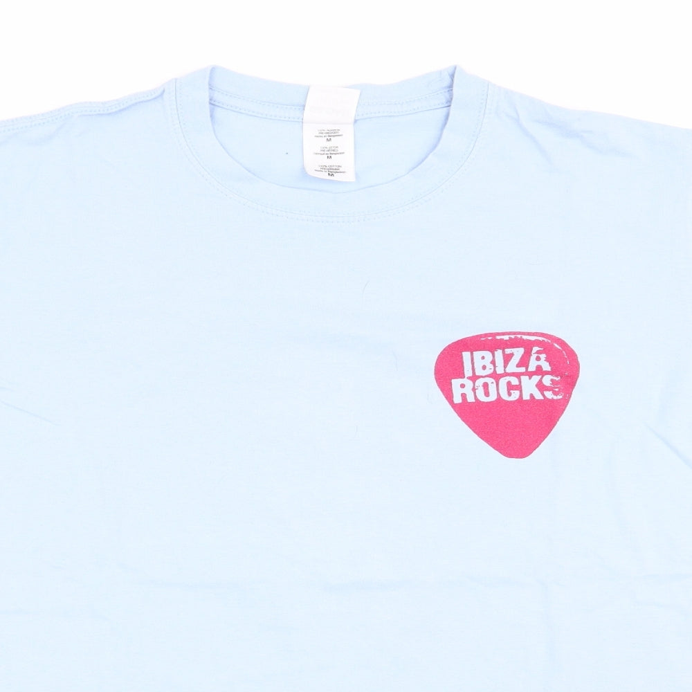 Mens UK Size M Gildan Blue  T-Shirt