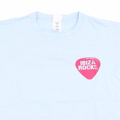 Mens UK Size M Gildan Blue  T-Shirt