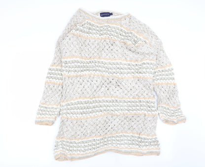 Genesis Womens Multicoloured Striped  Pullover Jumper Size M