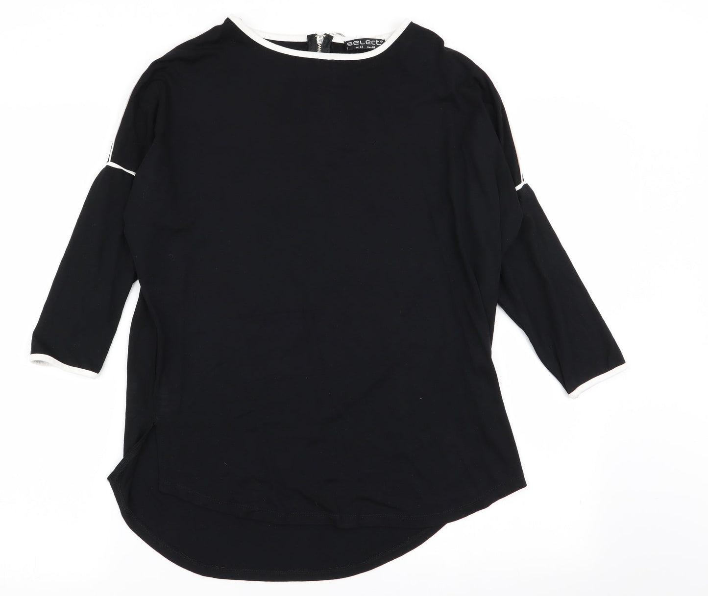 Womens UK Size 12 Select Black Basic T-Shirt