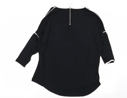 Womens UK Size 12 Select Black Basic T-Shirt
