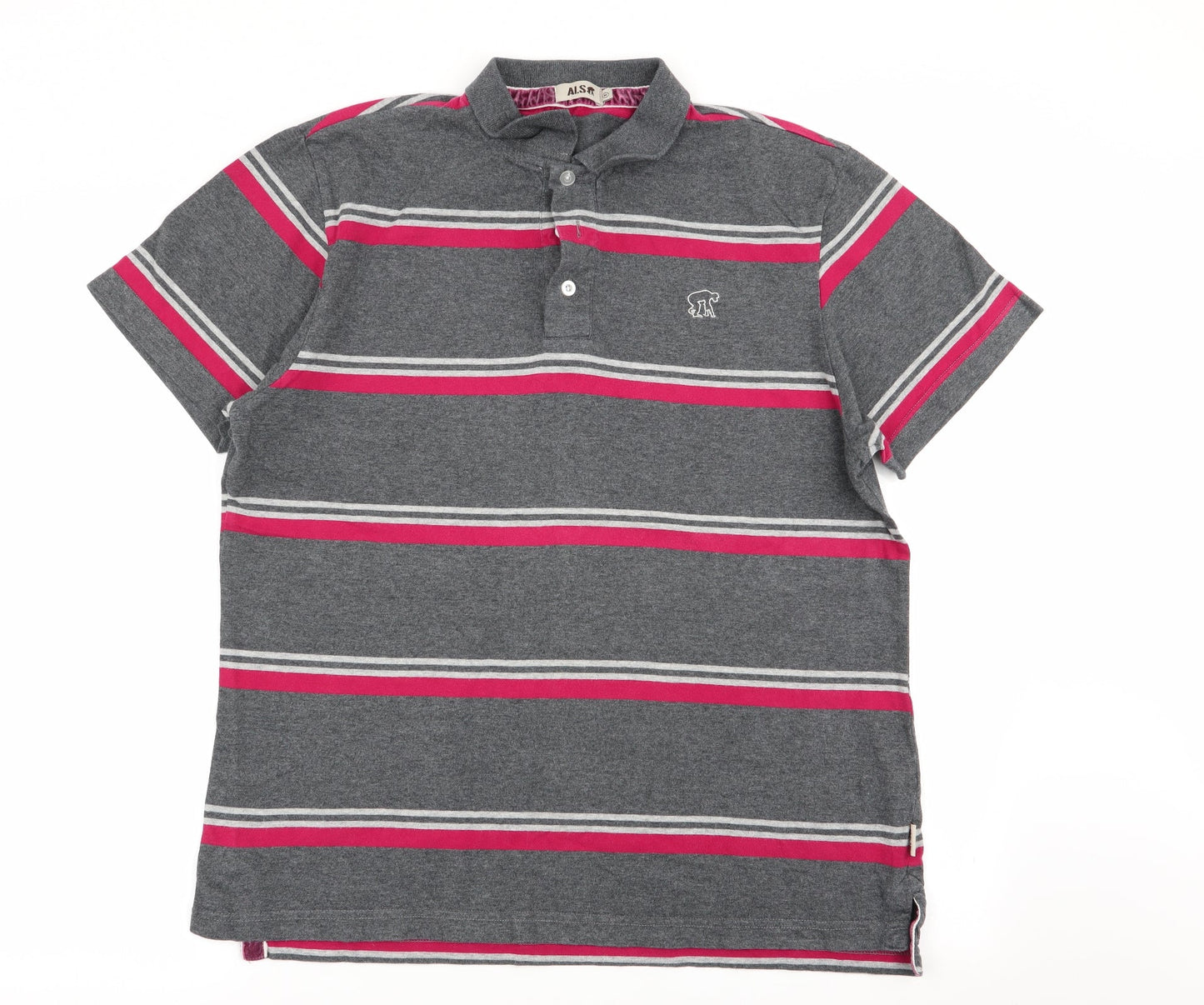 als Mens Multicoloured Striped   Polo Size M