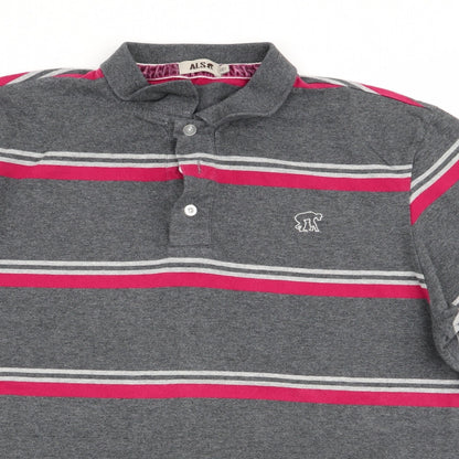 als Mens Multicoloured Striped   Polo Size M