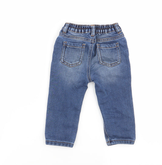 Asda George Girls Blue   Jogger Jeans Size 6-9 Months
