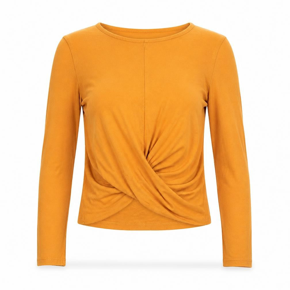 Womens UK Size 6 Select Yellow Basic T-Shirt