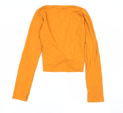 Womens UK Size 6 Select Yellow Basic T-Shirt