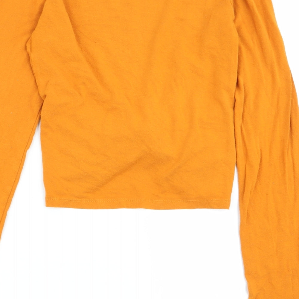 Womens UK Size 6 Select Yellow Basic T-Shirt