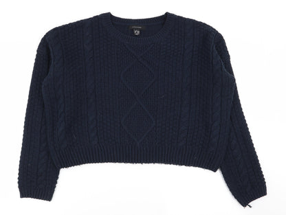 Primark Womens Blue Geometric  Pullover Jumper Size 14