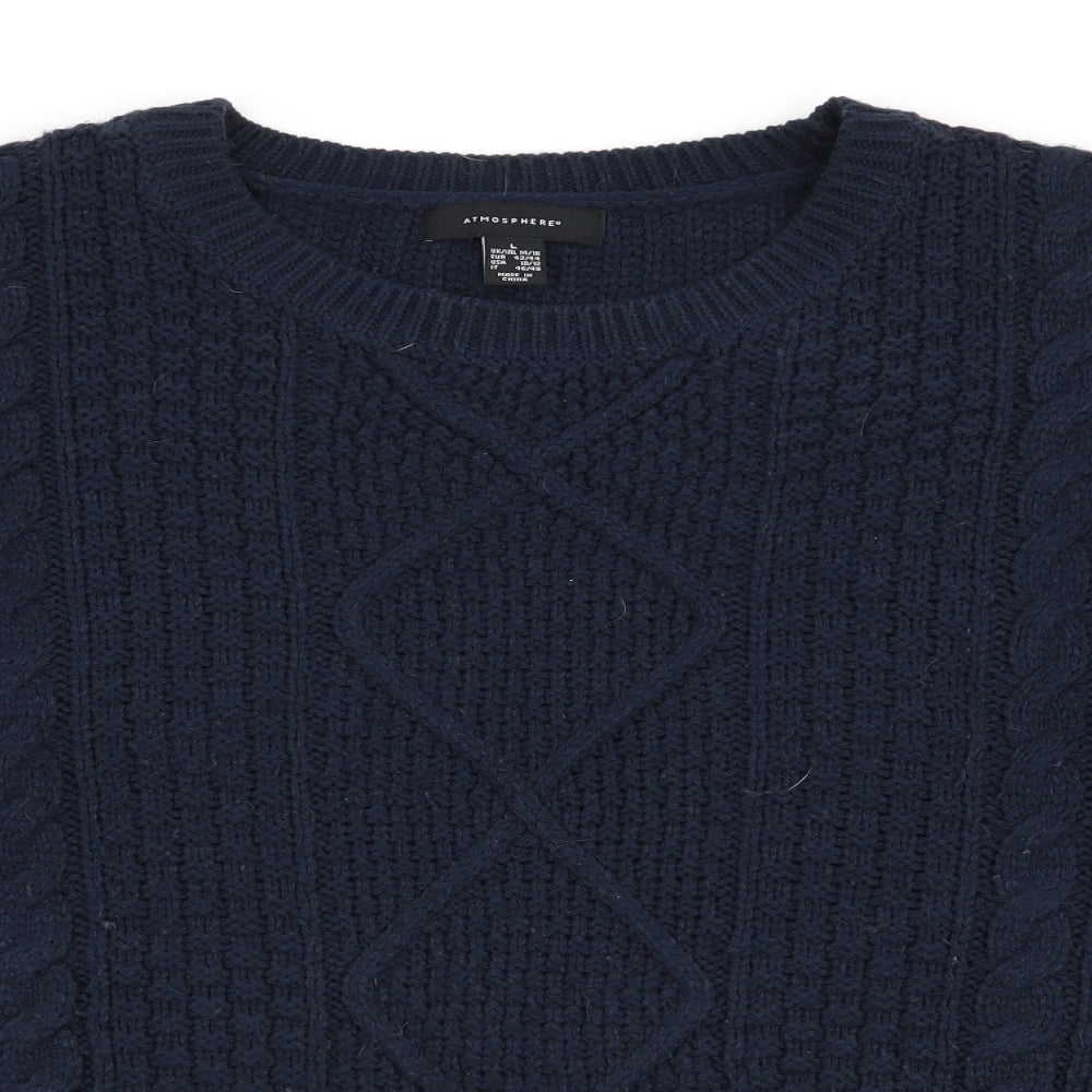 Primark Womens Blue Geometric  Pullover Jumper Size 14