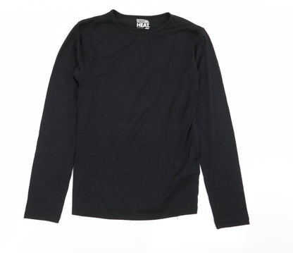 heat Boys Black   Basic T-Shirt Size L