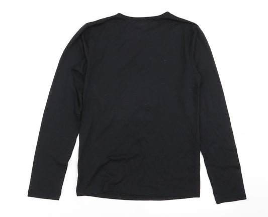 heat Boys Black   Basic T-Shirt Size L