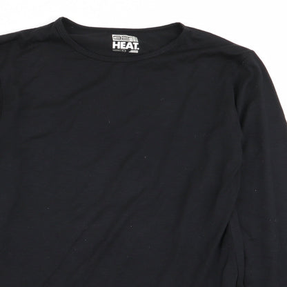 heat Boys Black   Basic T-Shirt Size L