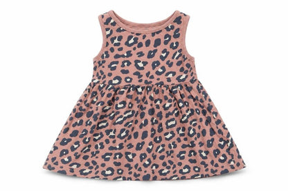 Front view of F&F girls’ multicoloured animal print fit & flare, size 12-18, months