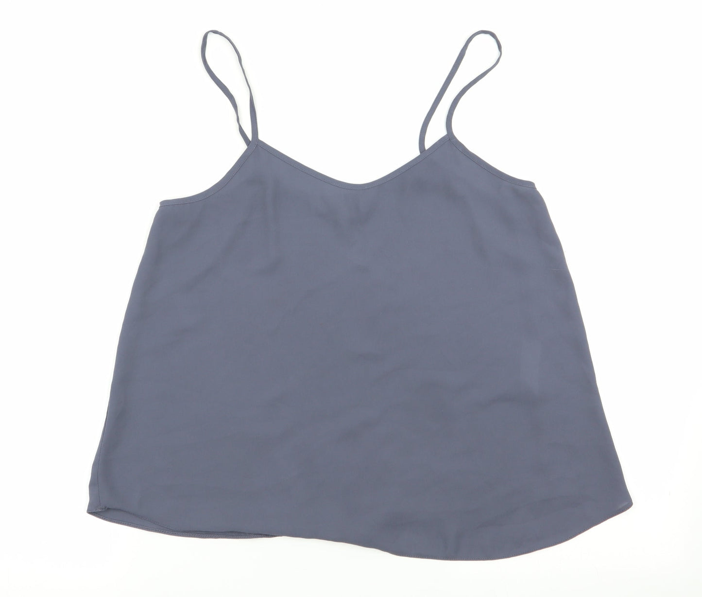 Womens UK Size 10 Topshop Grey Basic Tank