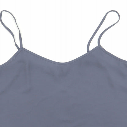 Womens UK Size 10 Topshop Grey Basic Tank
