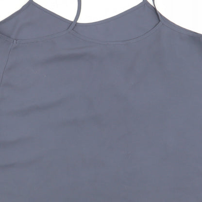 Womens UK Size 10 Topshop Grey Basic Tank