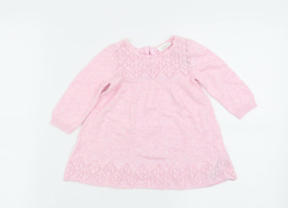 NEXT Girls Pink Geometric  Fit & Flare  Size 3-6 Months
