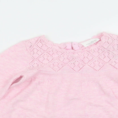 NEXT Girls Pink Geometric  Fit & Flare  Size 3-6 Months