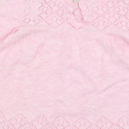 NEXT Girls Pink Geometric  Fit & Flare  Size 3-6 Months