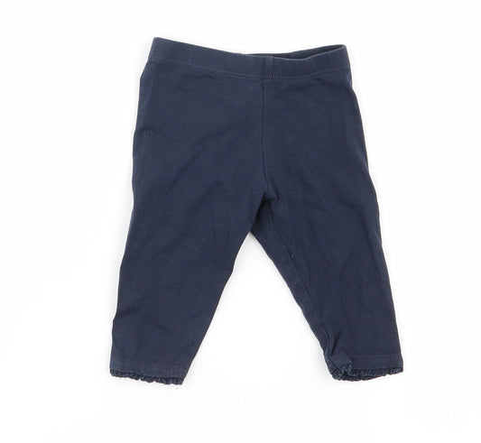 NEXT Girls Blue   Jogger Trousers Size 3-6 Months  - leggings