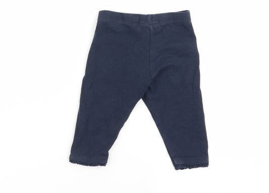 NEXT Girls Blue   Jogger Trousers Size 3-6 Months  - leggings
