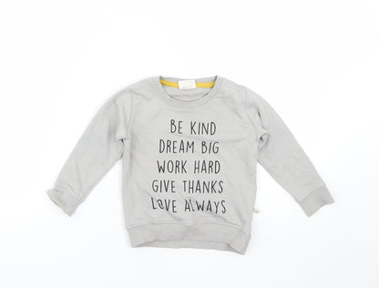 V&crew Boys Grey   Pullover Jumper Size 18-24 Months