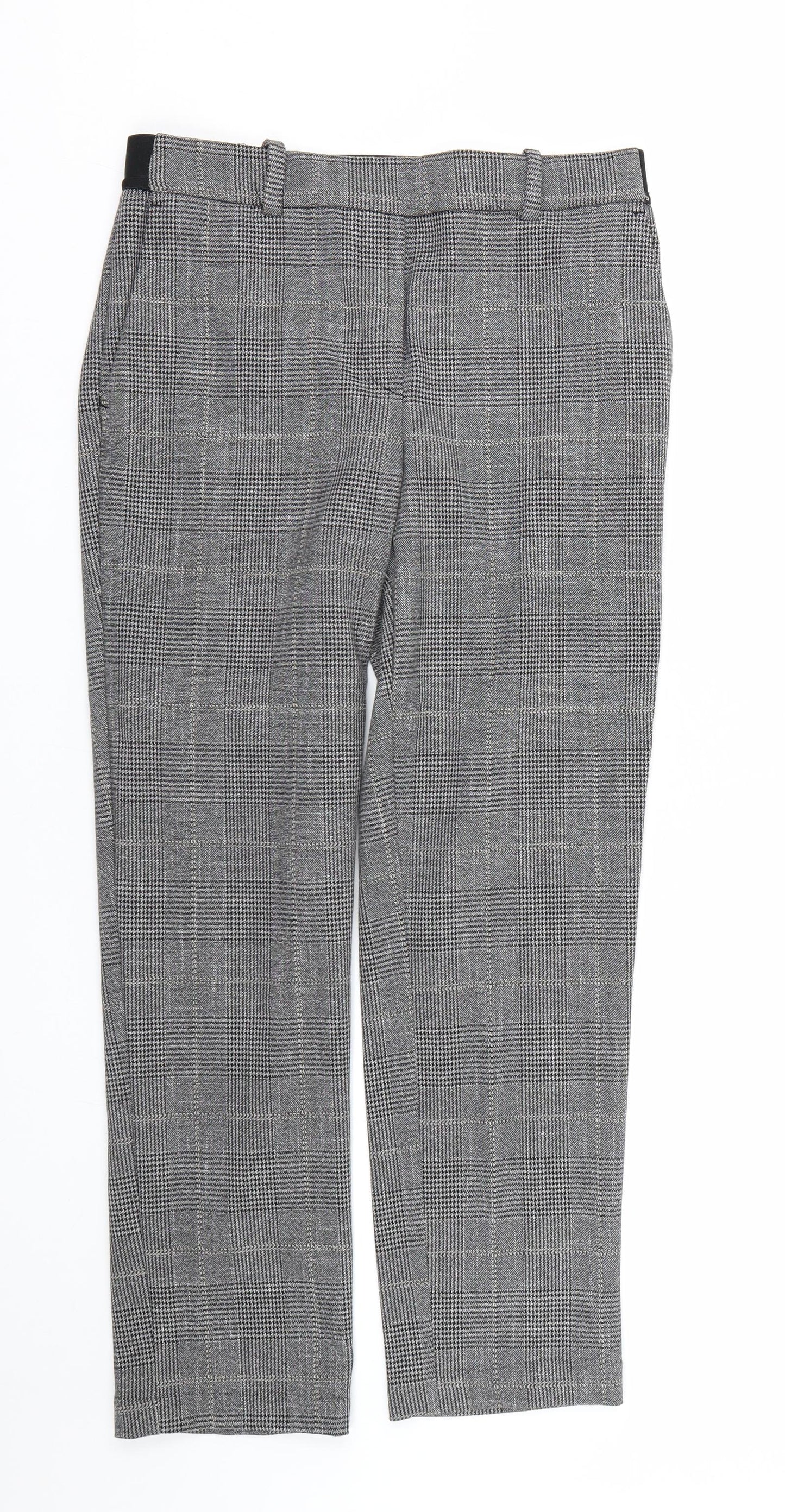 Womens UK Size 30 Preworn Regular Fit Capri Grey Trousers