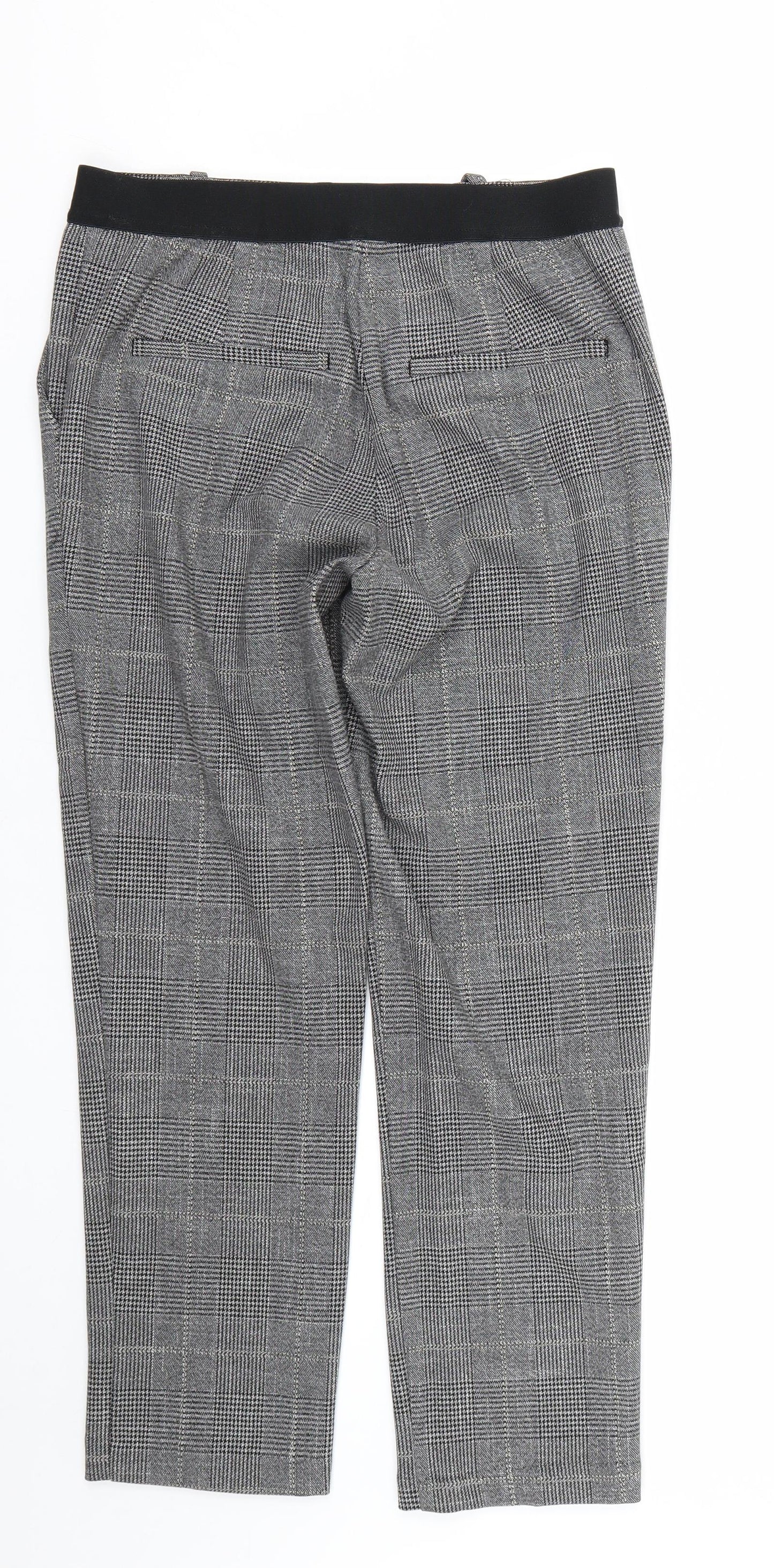 Womens UK Size 30 Preworn Regular Fit Capri Grey Trousers