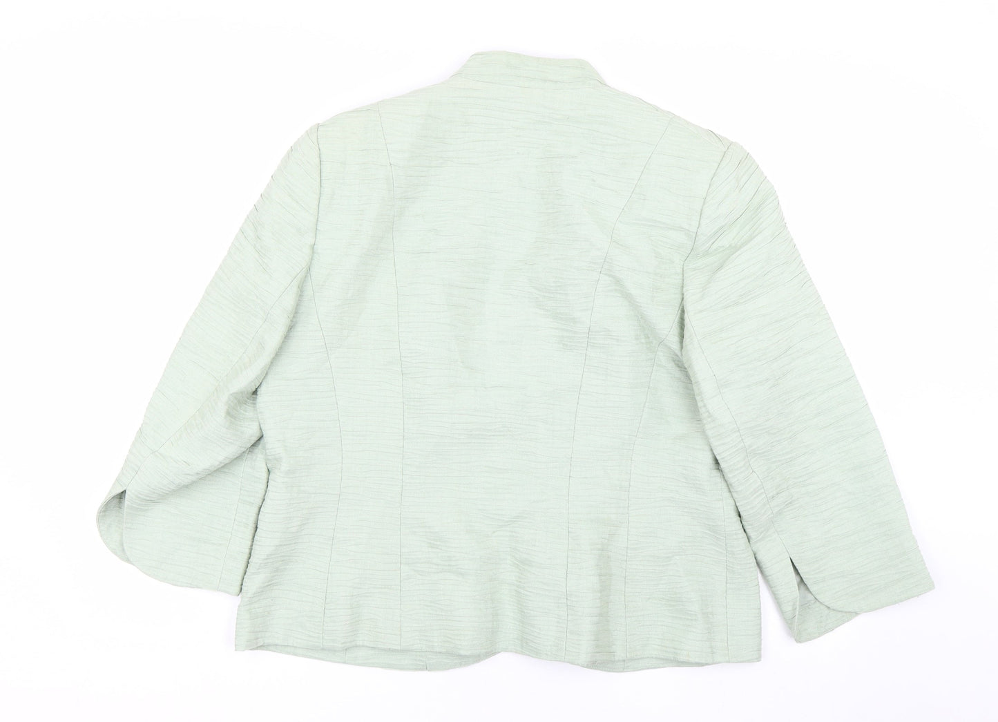 CC Womens Green Striped  Jacket Suit Size 16