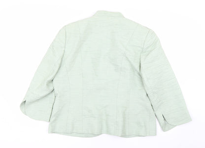 CC Womens Green Striped  Jacket Suit Size 16