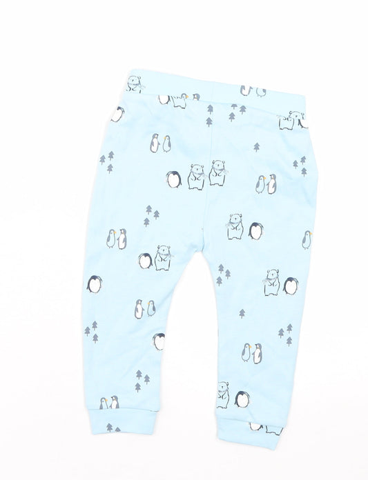 George Girls Blue Animal Print  Cami Pyjama Pants Size 9-12 Months  - Christmas
