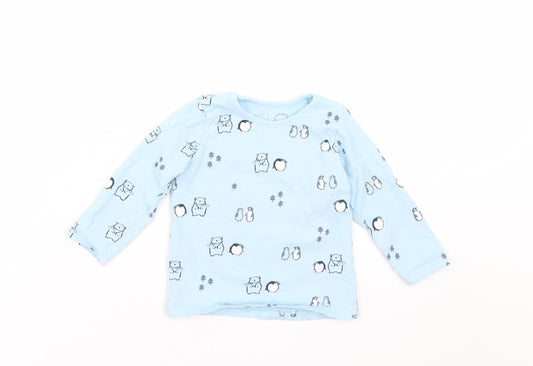 George Girls Blue Polka Dot  Cami Pyjama Top Size 9-12 Months  - Christmas