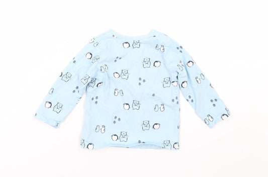George Girls Blue Polka Dot  Cami Pyjama Top Size 9-12 Months  - Christmas